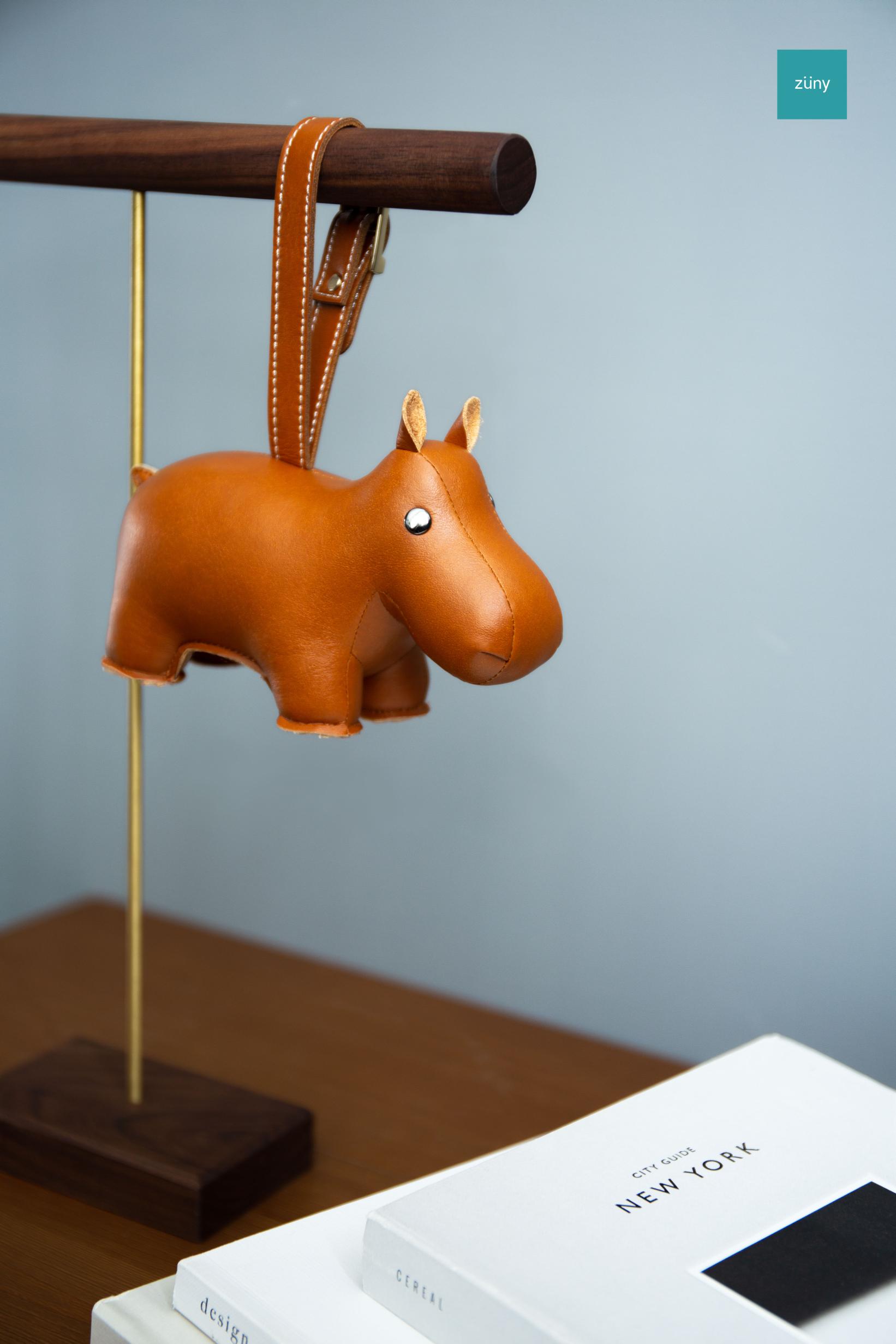 Bag Charm Bag Pendant Hippo Tan Züny