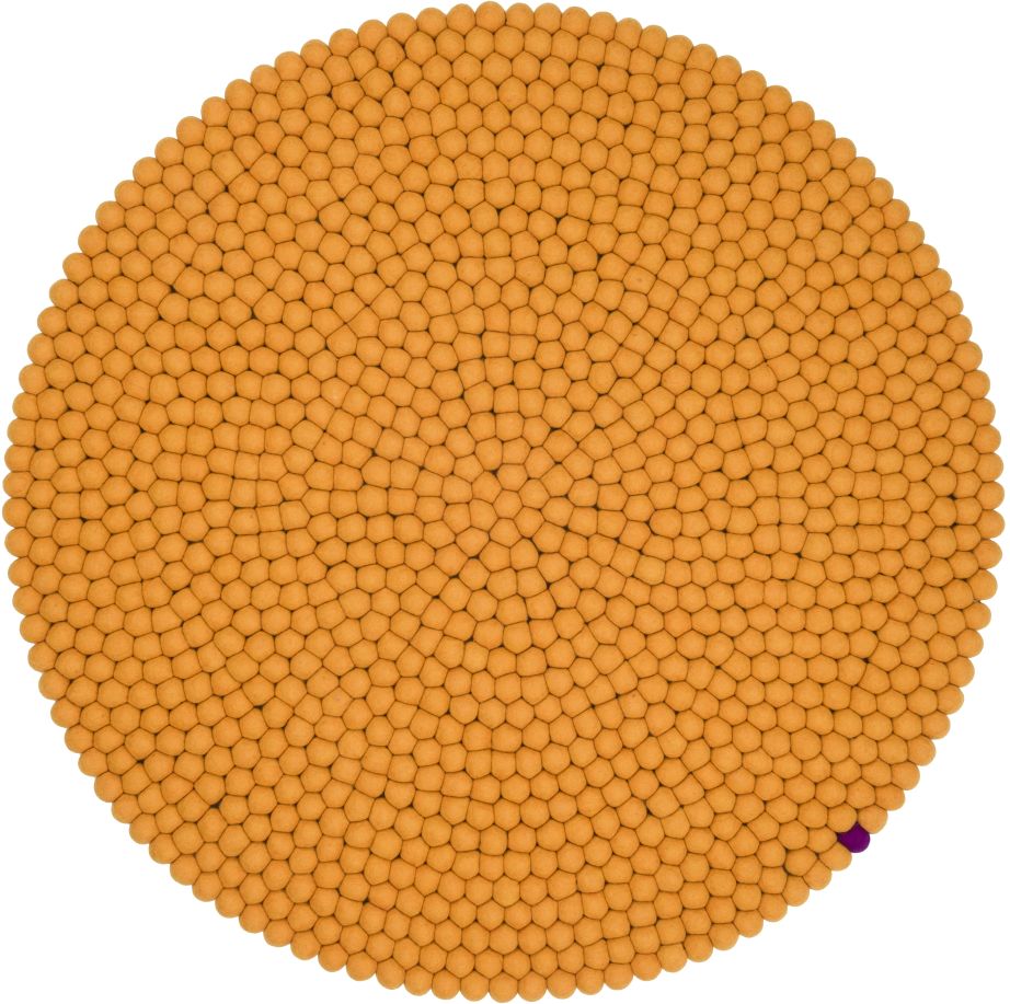 Big One Round Felt carpet Ø 300 cm myfelt Ochre yellow