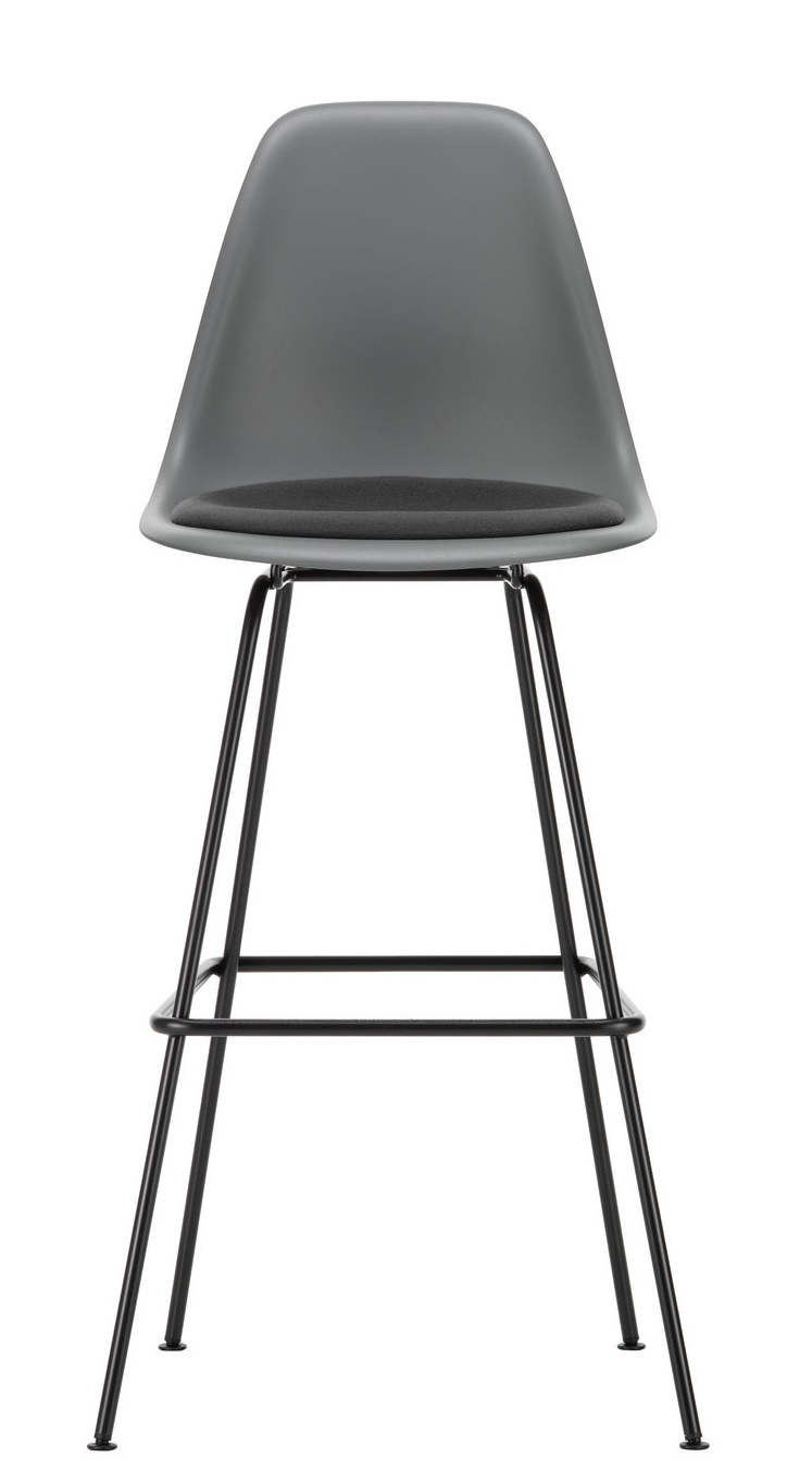Eames Plastic Bar Stool Bar Stool High with seat cushion Vitra