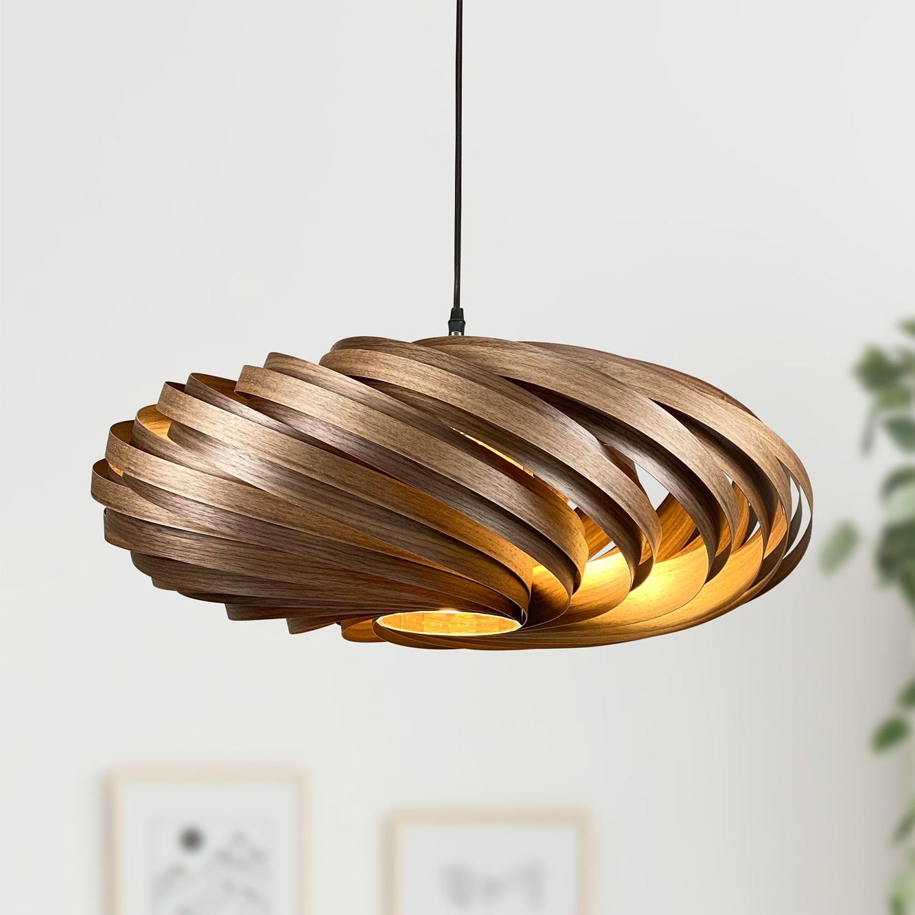 Veneria Pendant lamp Ø60 cm Walnut Gofurnit