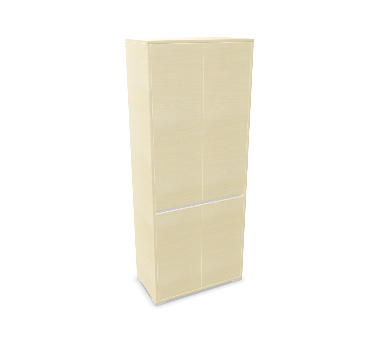 Beiger Select Drehtürenschrank von Palmberg, hoch, für Büro und Ordner, vier Türen.
