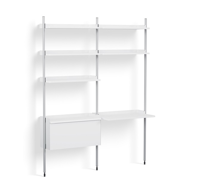 Pier System 12 2 Columns Shelf Hay White-Aluminium