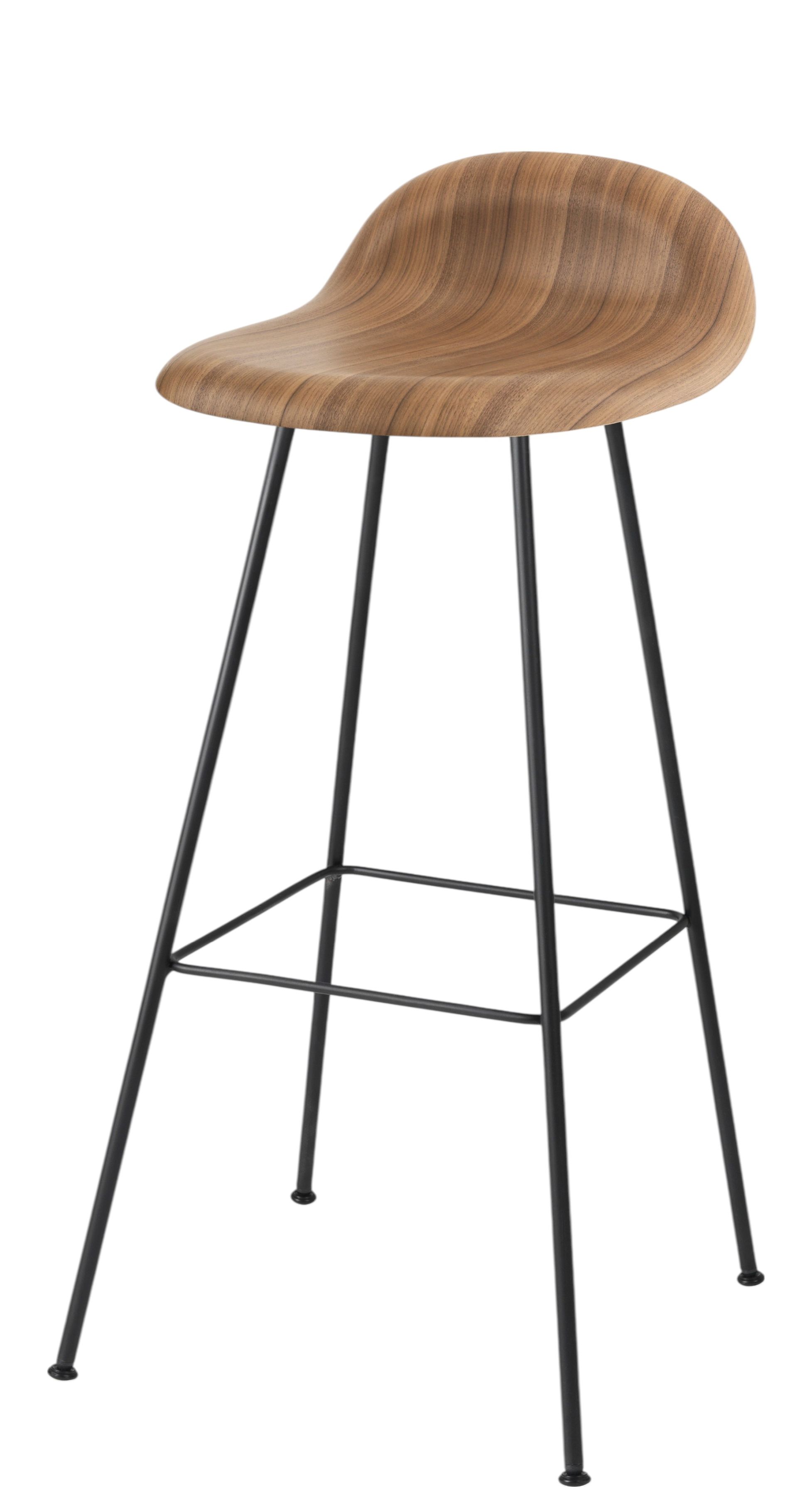 3D Barstool 75 Walnut - Felt Glides Gubi