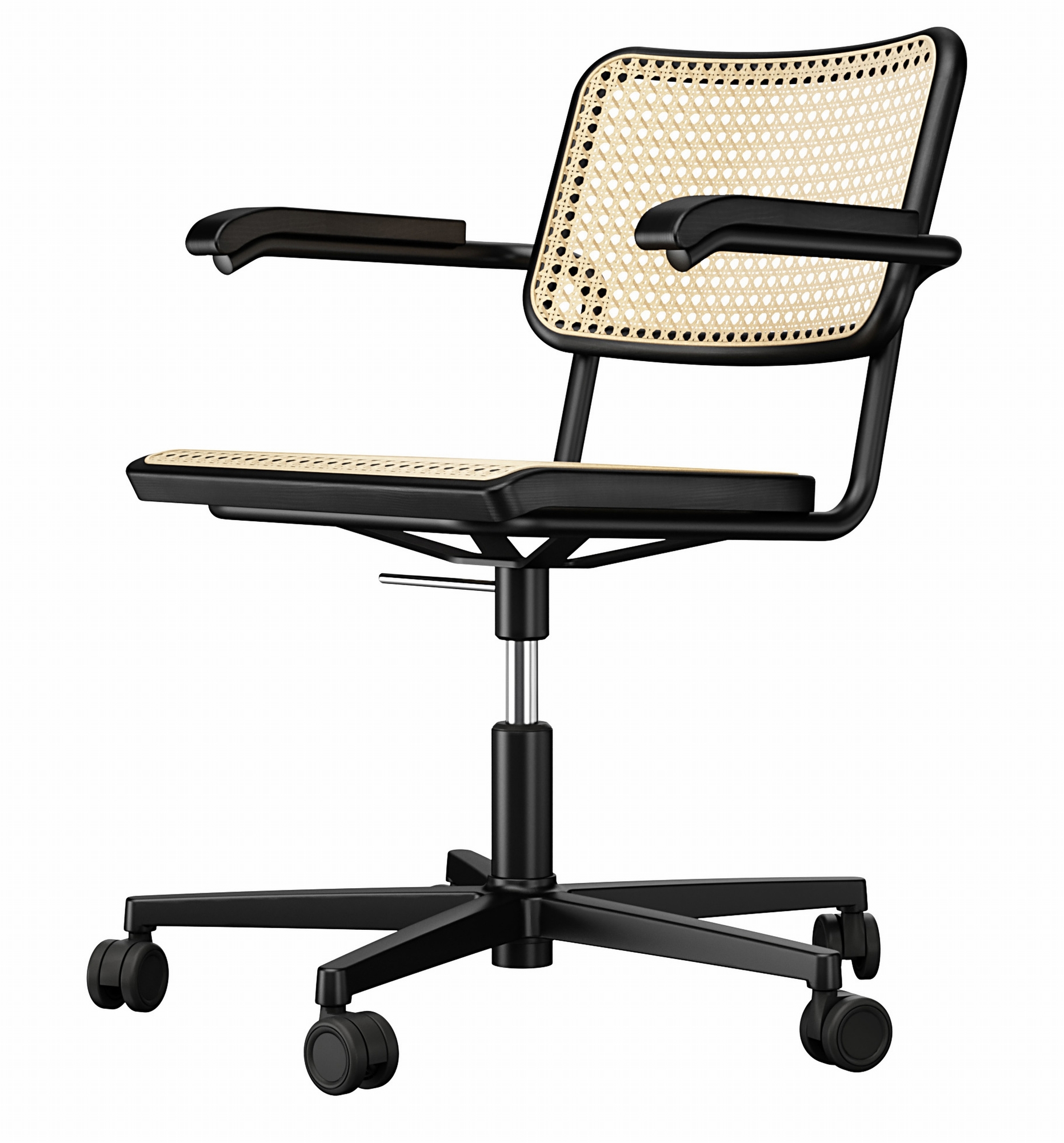 S 64 VDR Atelier Swivel Chair frame flat Thonet Black