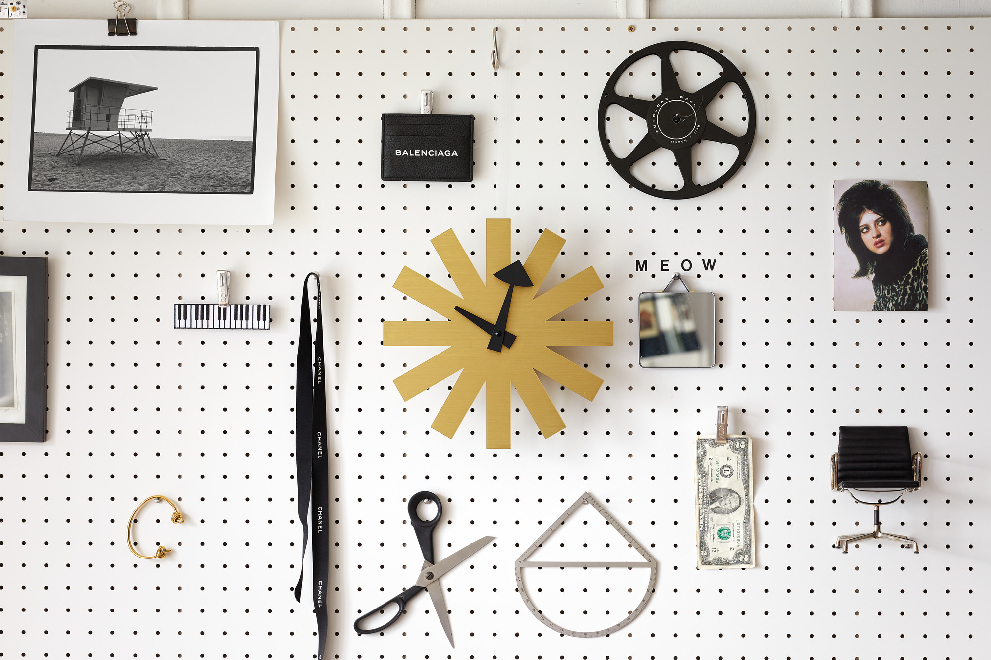 Asterisk Brass Wall Clock Vitra