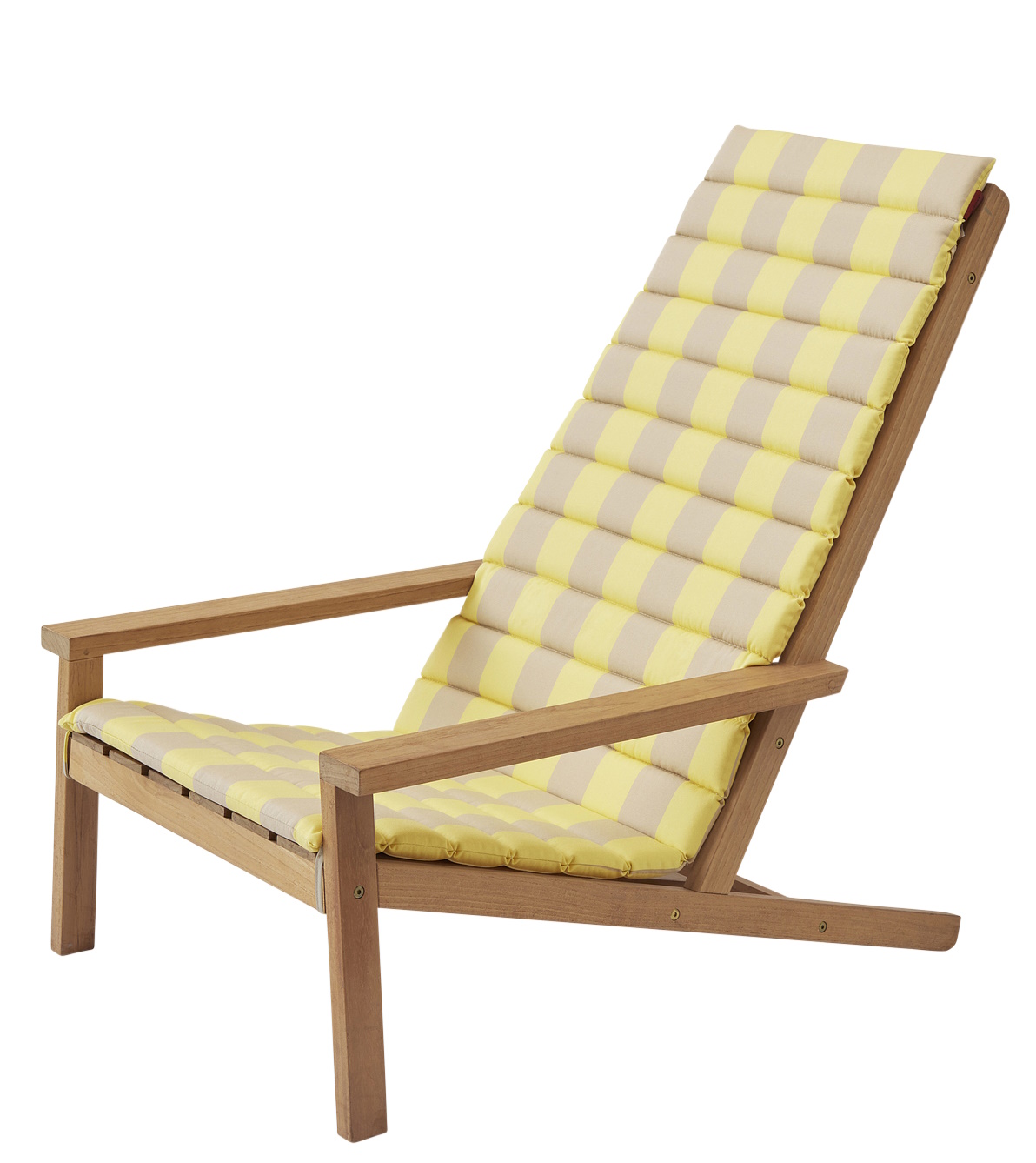 Between Lines seat cushion for outdoor deckchair Skagerak by Fritz Hansen Lemon/Sand Stripe