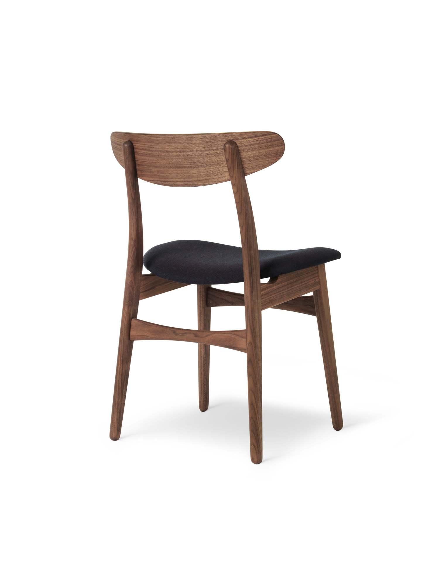 CH30P Chair upholstered Carl Hansen &amp; Søn Frame walnut Seat fabric fiord 981