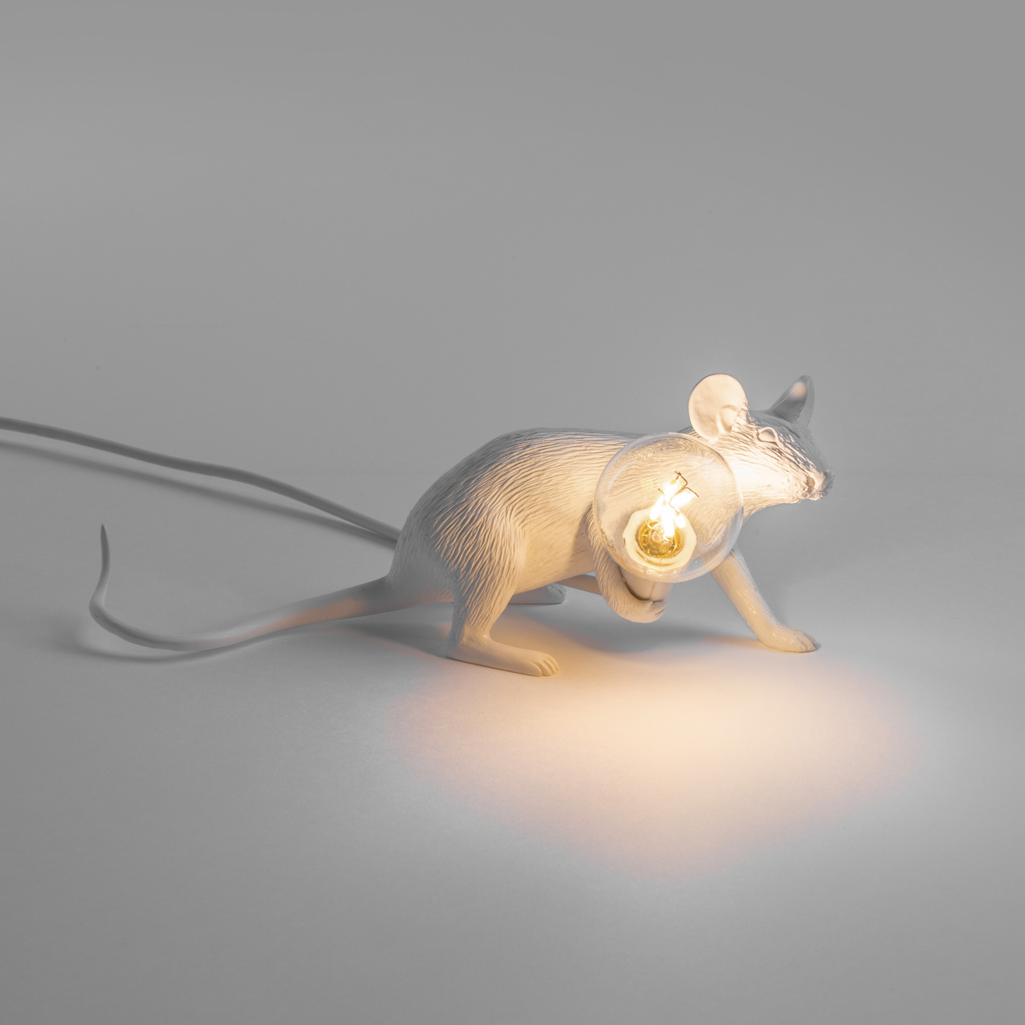 Mouse Lamp table Lamp white with USB Seletti 