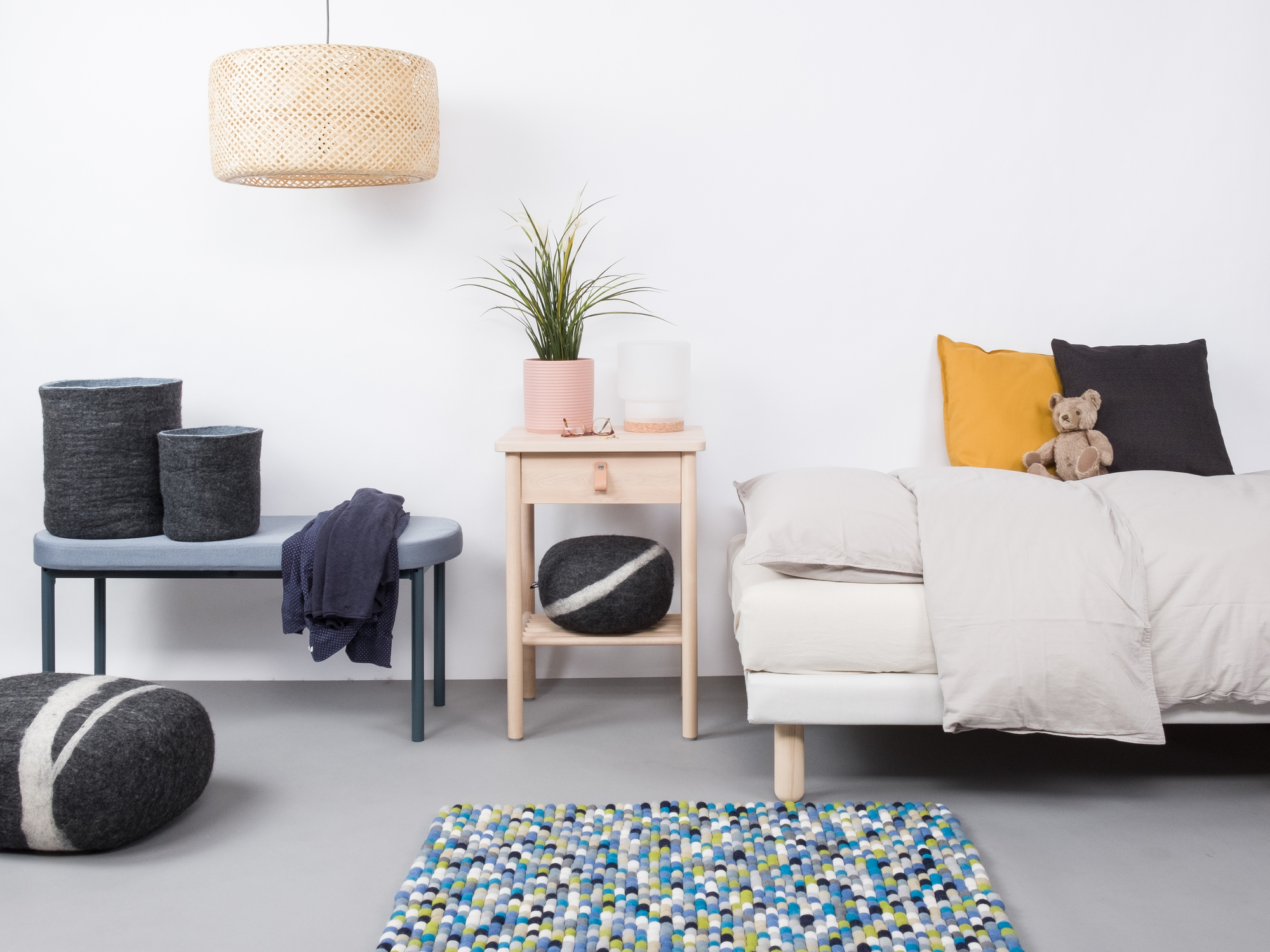 Felt ball Carpet 120x170 cm myfelt