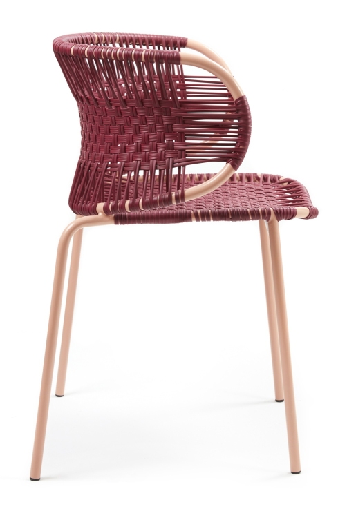Cielo Stacking Armchair Stackable Armchair Outdoor ames Red - Pink sand