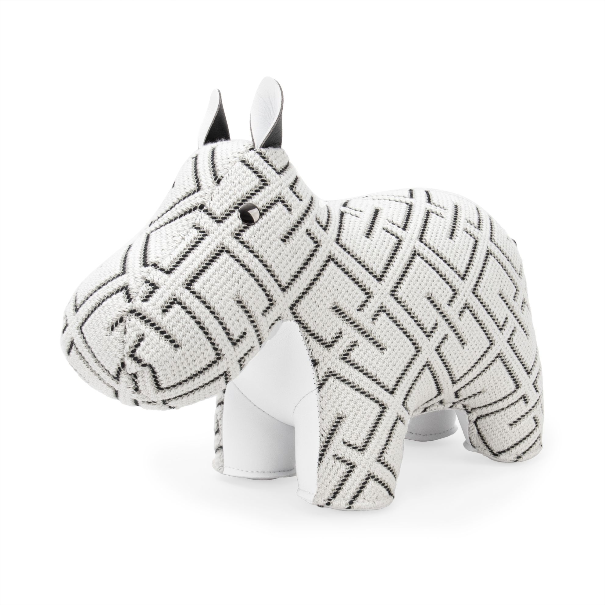 Bookend Hippo Grid white Züny x KVADRAT