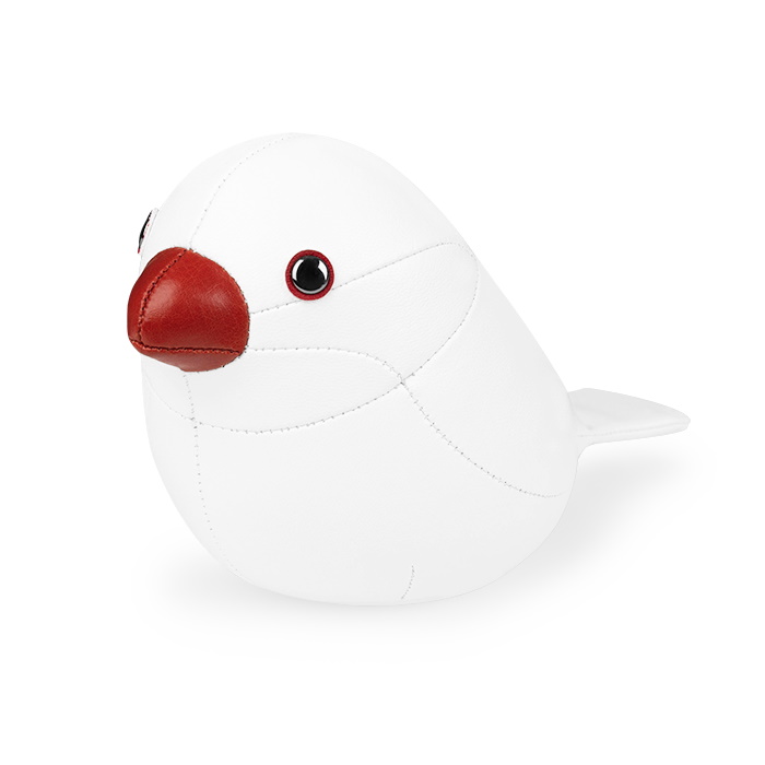 Java Sparrow paperweight white Züny