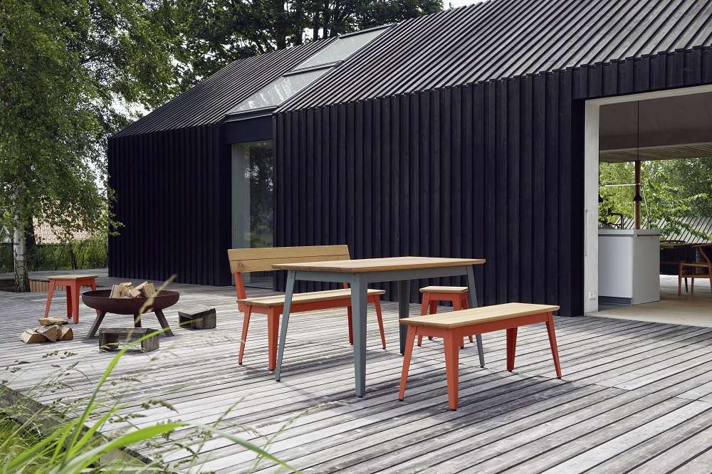 6Grad Outdoor bench with Backrest 125 cm Jan Cray