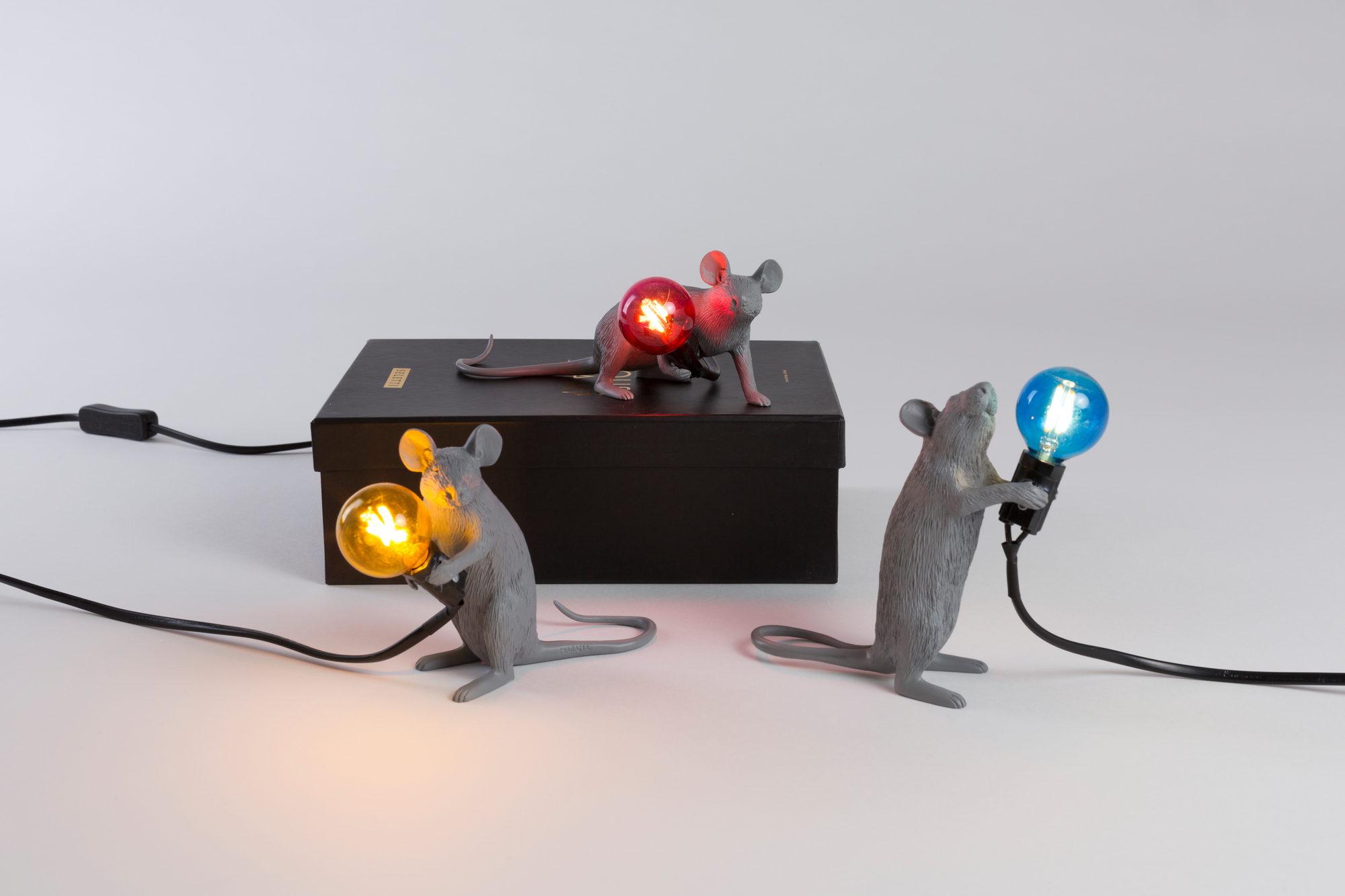 Mouse Lamp table lamp grey Seletti SINGLE PIECES