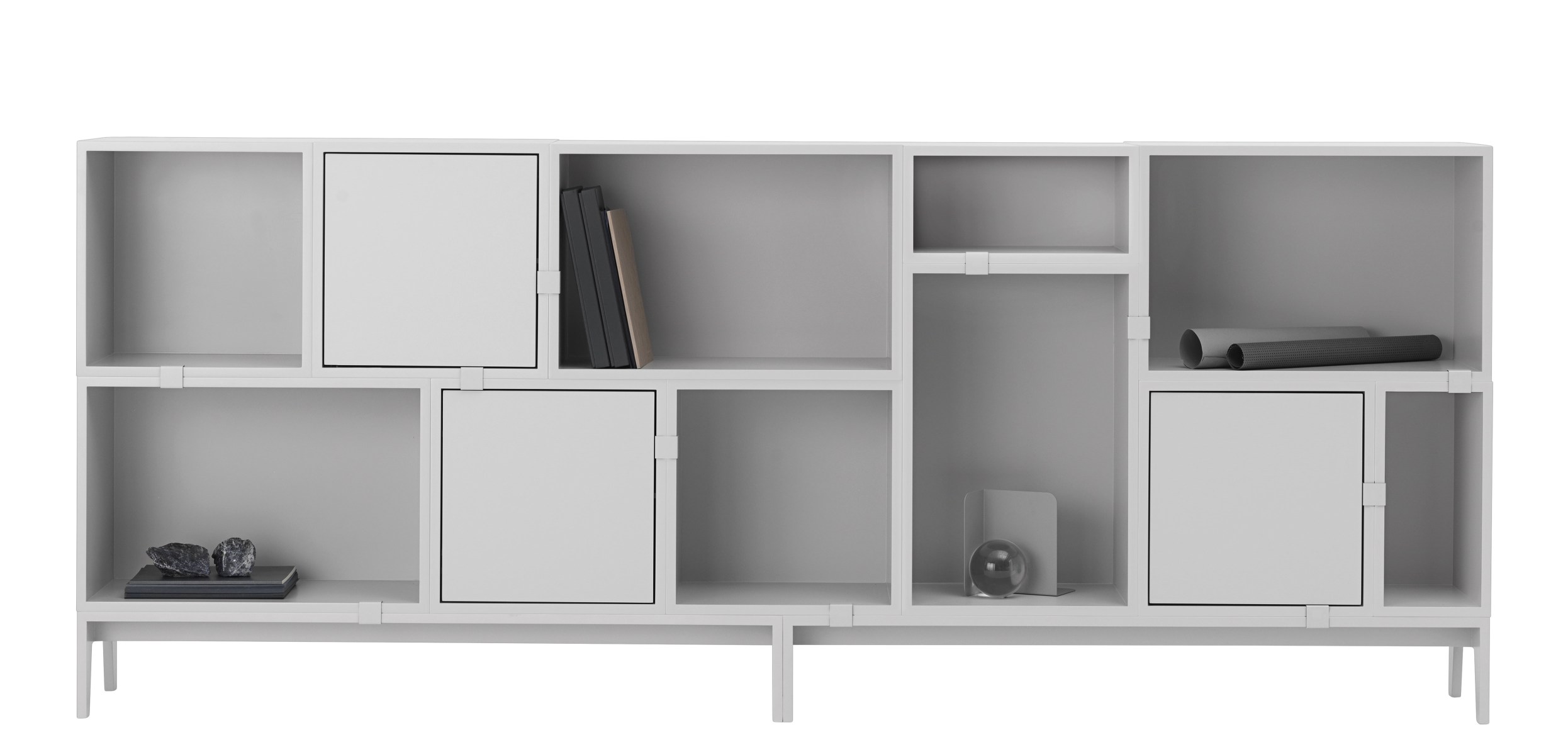 Stacked Configuration 7 Shelving System Light grey Muuto SINGLE PIECES