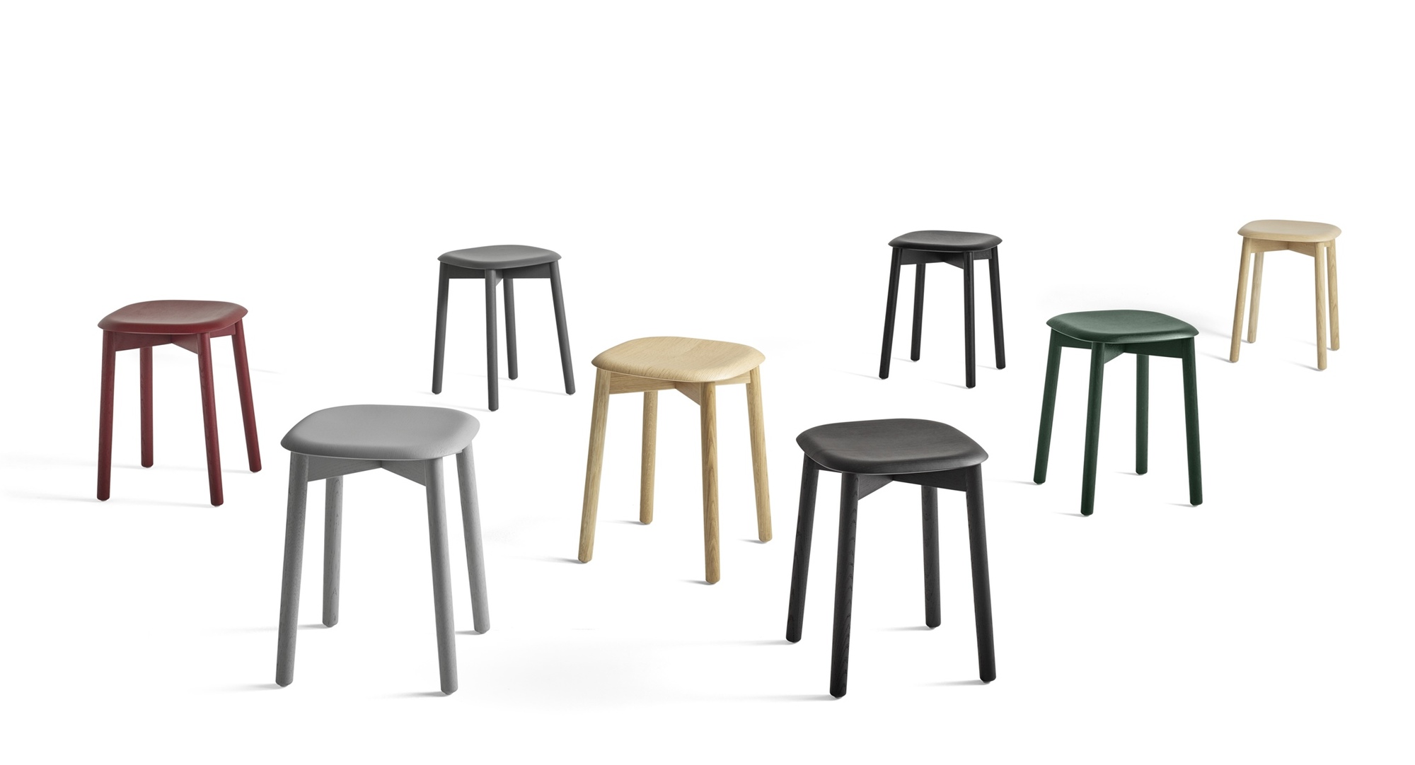 Soft Edge 72 Stool water-based varnish Hay Soft Edge 72 Stool water-based varnish Hay