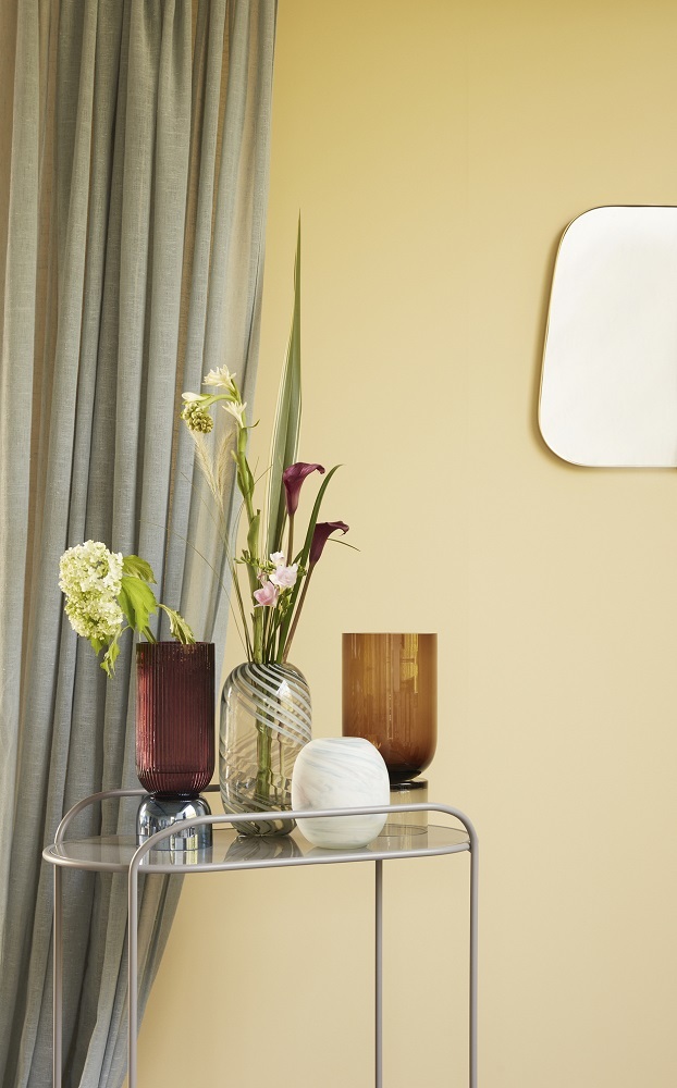 Vase Glass green/white Hübsch Interior SINGLE PIECES