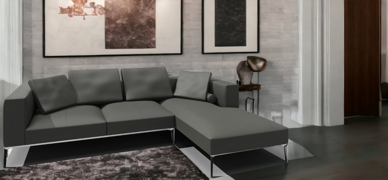 Jaan Living 3 Seater Sofa with 2 Back Cushions, 2 Comfort Cushions & 2 Comfort Castors Combi A21 Walter Knoll 