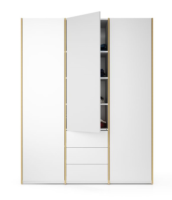 MODULAR PLUS wardrobe combination with 3 drawers Müller Möbelwerkstätten