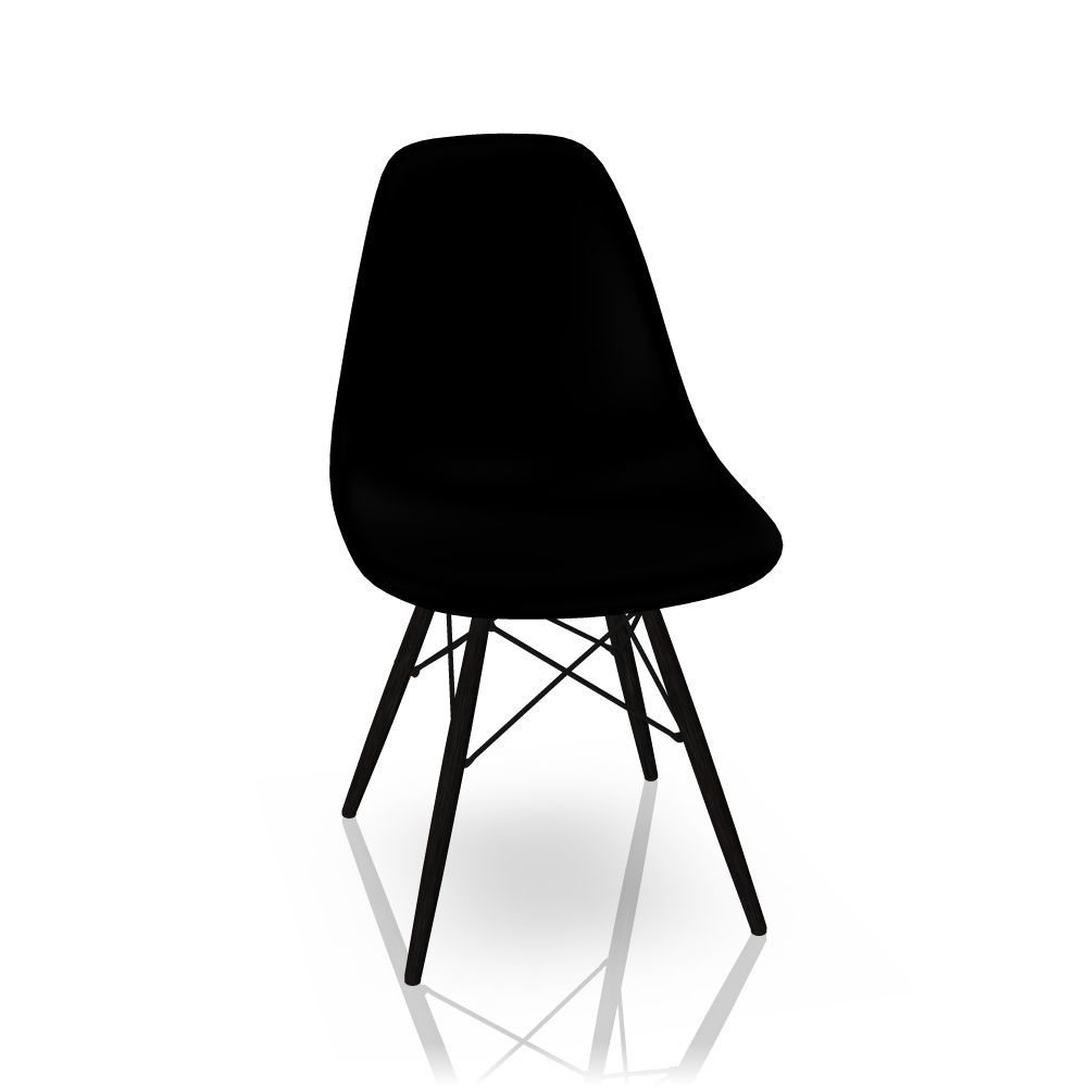 Eames Plastic Side Chair DSW Chair Maple black - Deep black