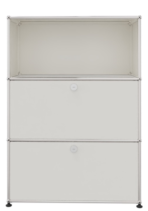 USM Haller Highboard 1 Ouvert / 2 Tiroirs Pure white - FAST DELIVERY    