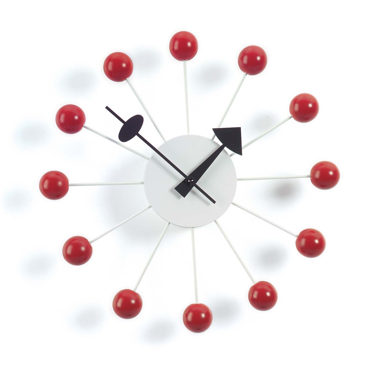 Ball Clock Wall Clock - red Vitra
