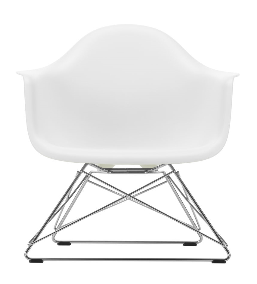 Eames Plastic Arm Chair LAR Chair Vitra White - Chrome