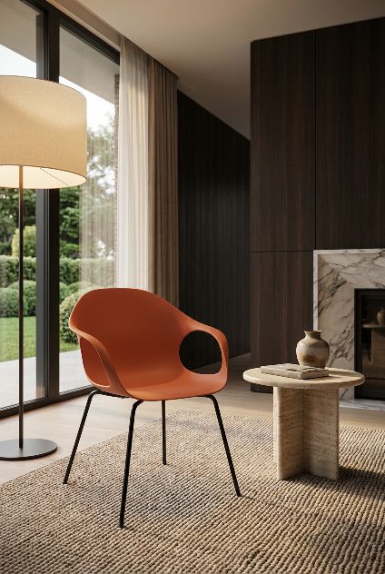 Elephantino armchair four-legged frame Kristalia