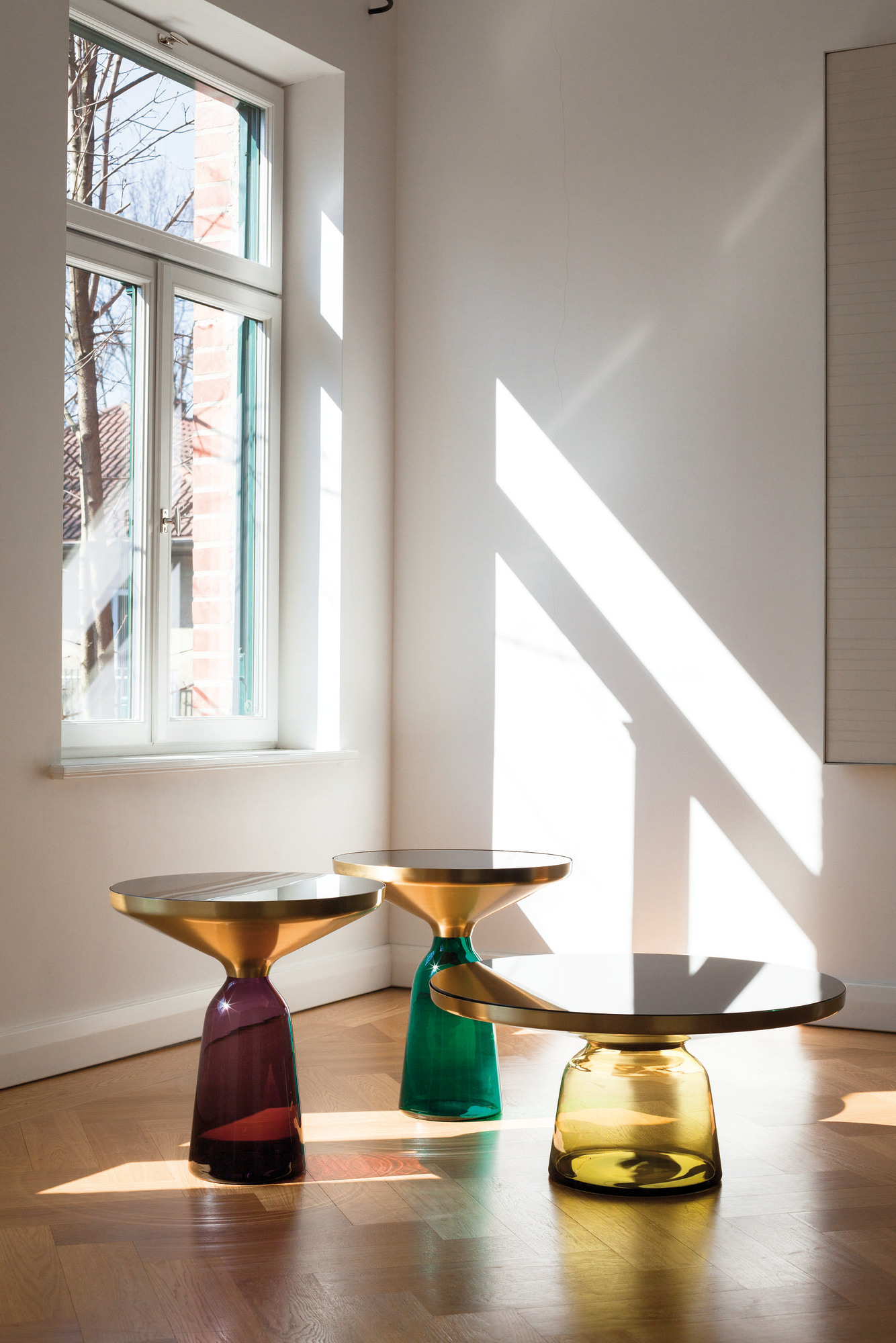 Bell Side Table ClassiCon Brass Citrine Yellow