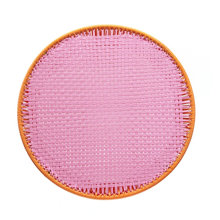Caribe Low Side Table low outdoor ames Orange / Bubblegum Pink / Curry Yellow
