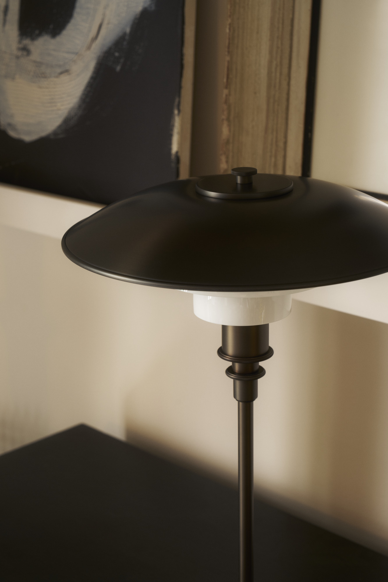 PH 3/2 Aged Brass Opal table lamp Louis Poulsen