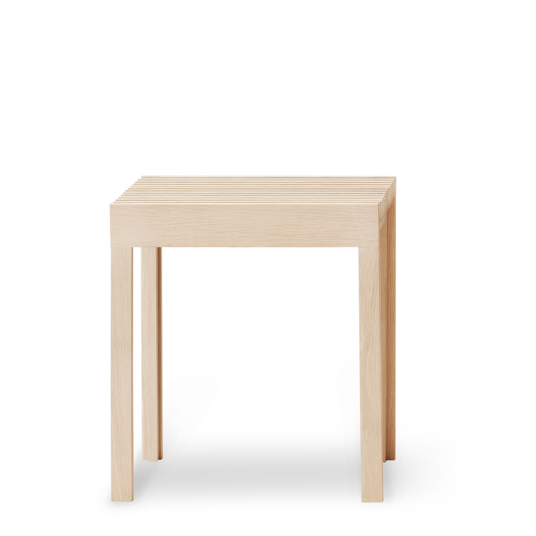 Lightweight Stool white oiled oak Form & Refine