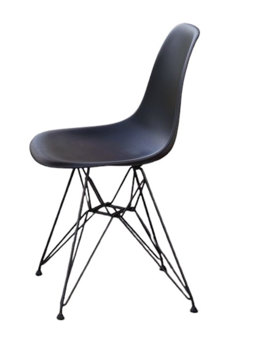 Eames Plastic Side Chair DSR Chair Black / Granitgrey Vitra SINGLE PIECES