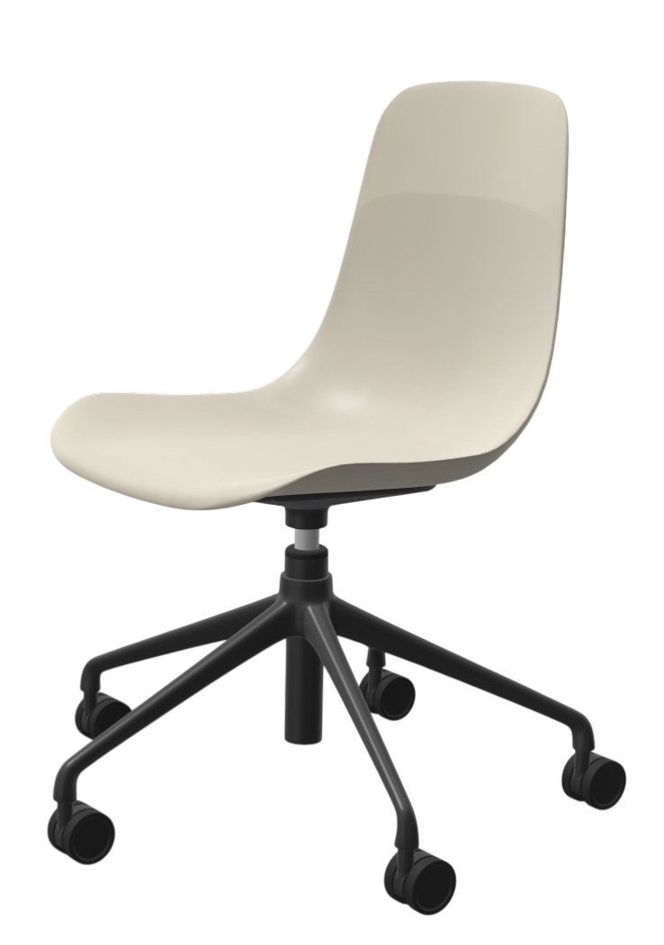 Elephantino chair five-star frame with castors Kristalia