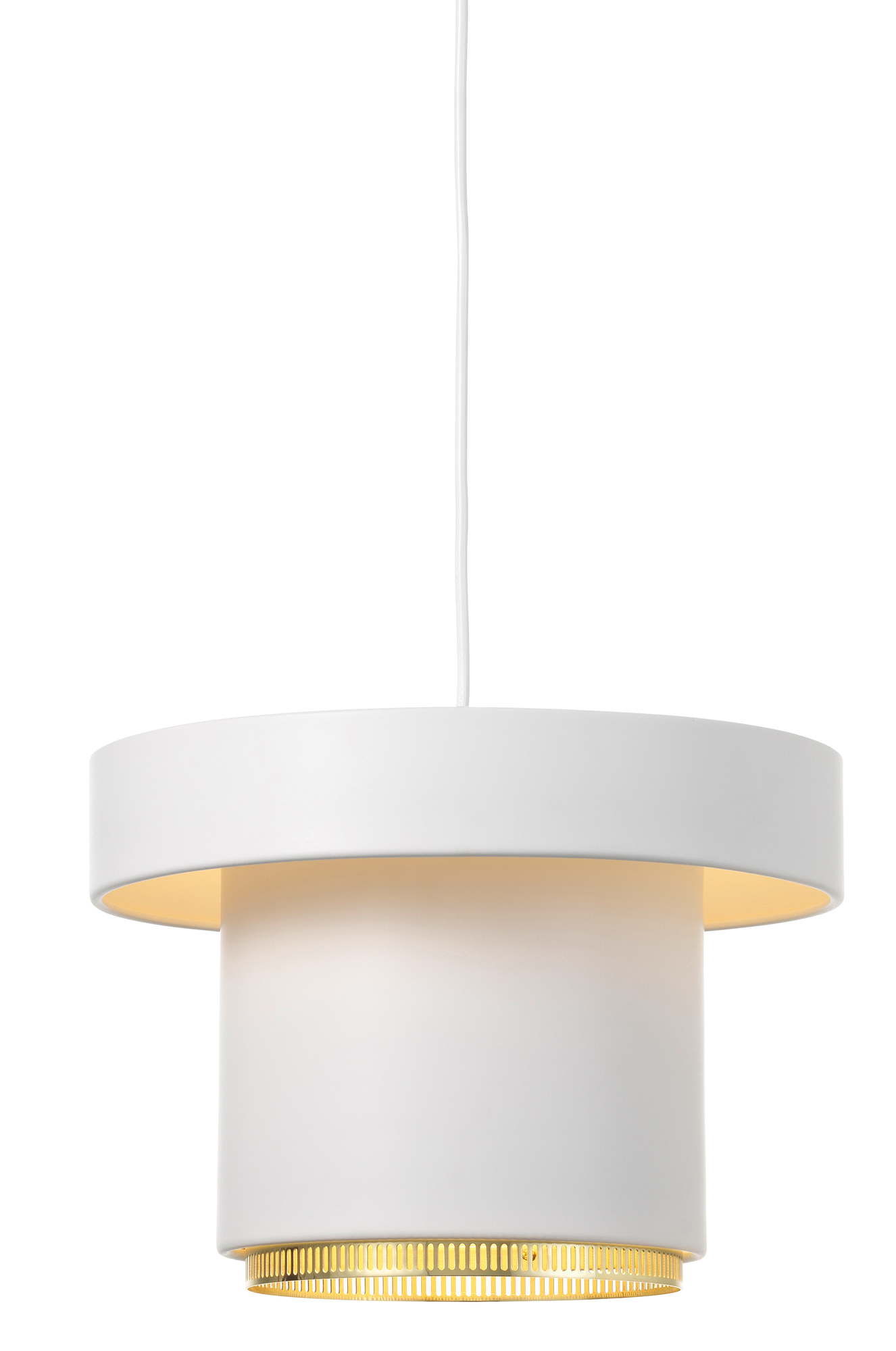 A201 Pendant light Artek White - Brass