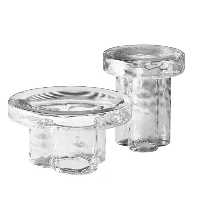 Soda side table Miniforms W 38 x D 38 x H 45 cm / Murano glass transparent