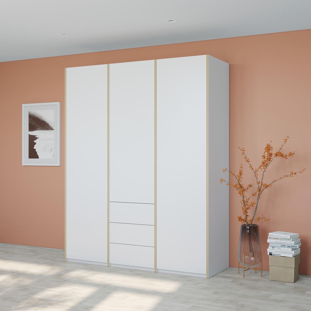 MODULAR PLUS wardrobe combination with 3 drawers Müller Möbelwerkstätten