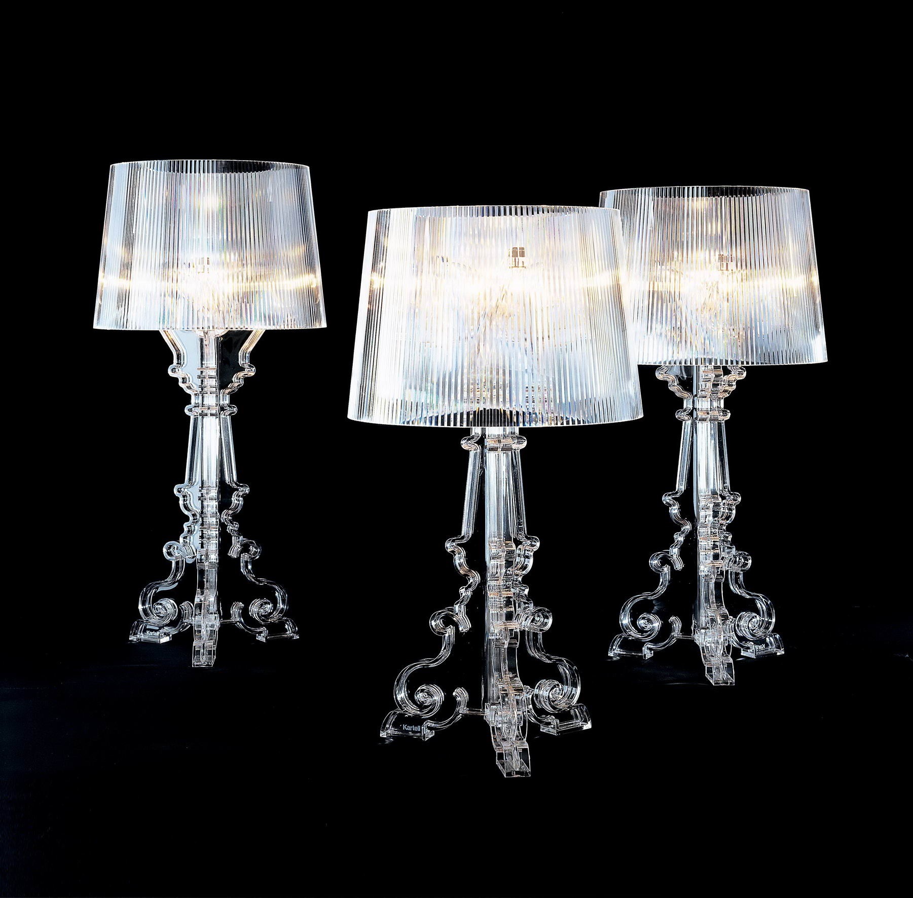 Bourgie Table lamp Crystal clear Dimmable Kartell