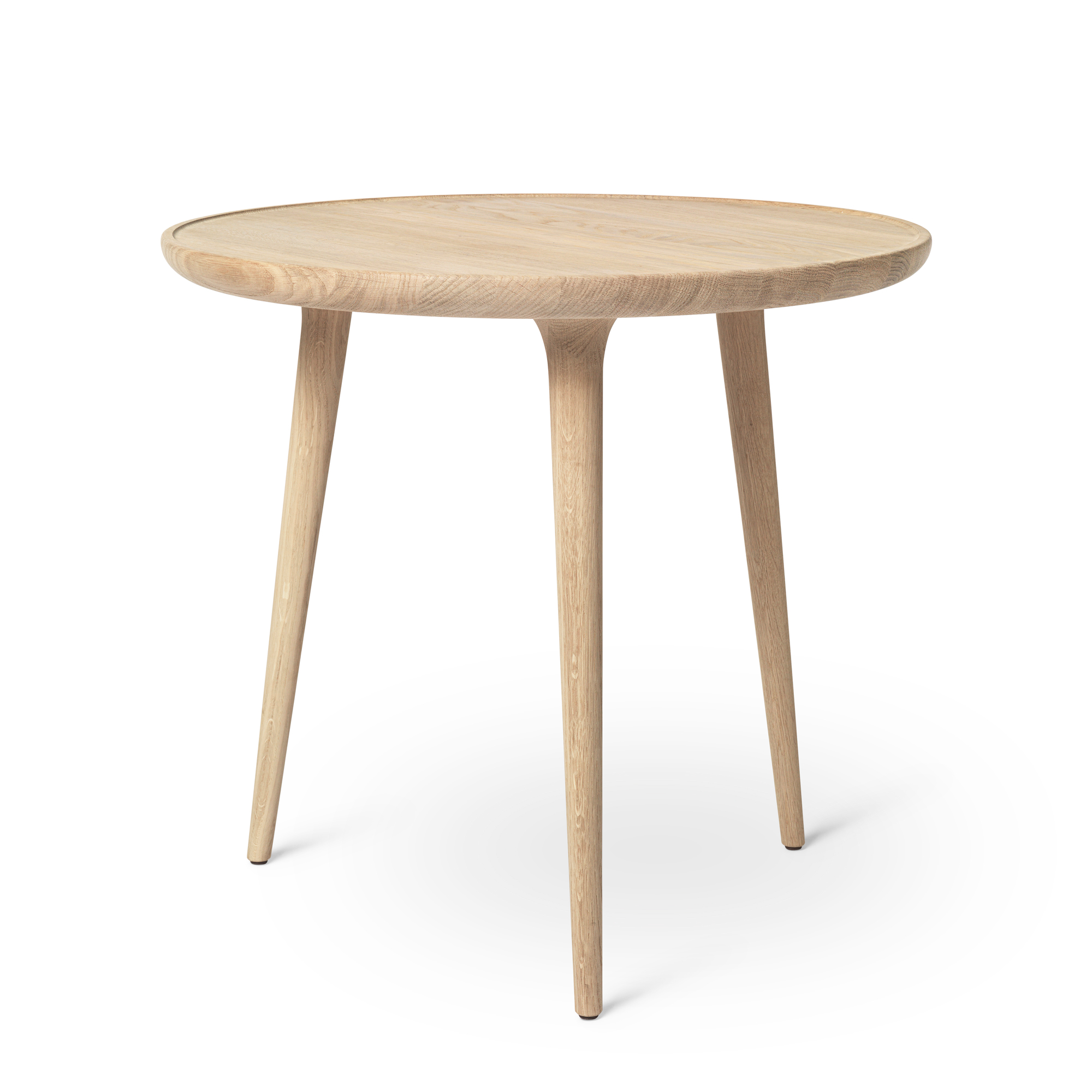 Accent Beistelltisch aus Eiche natur, großes Modell mit drei Beinen, modernes Design.