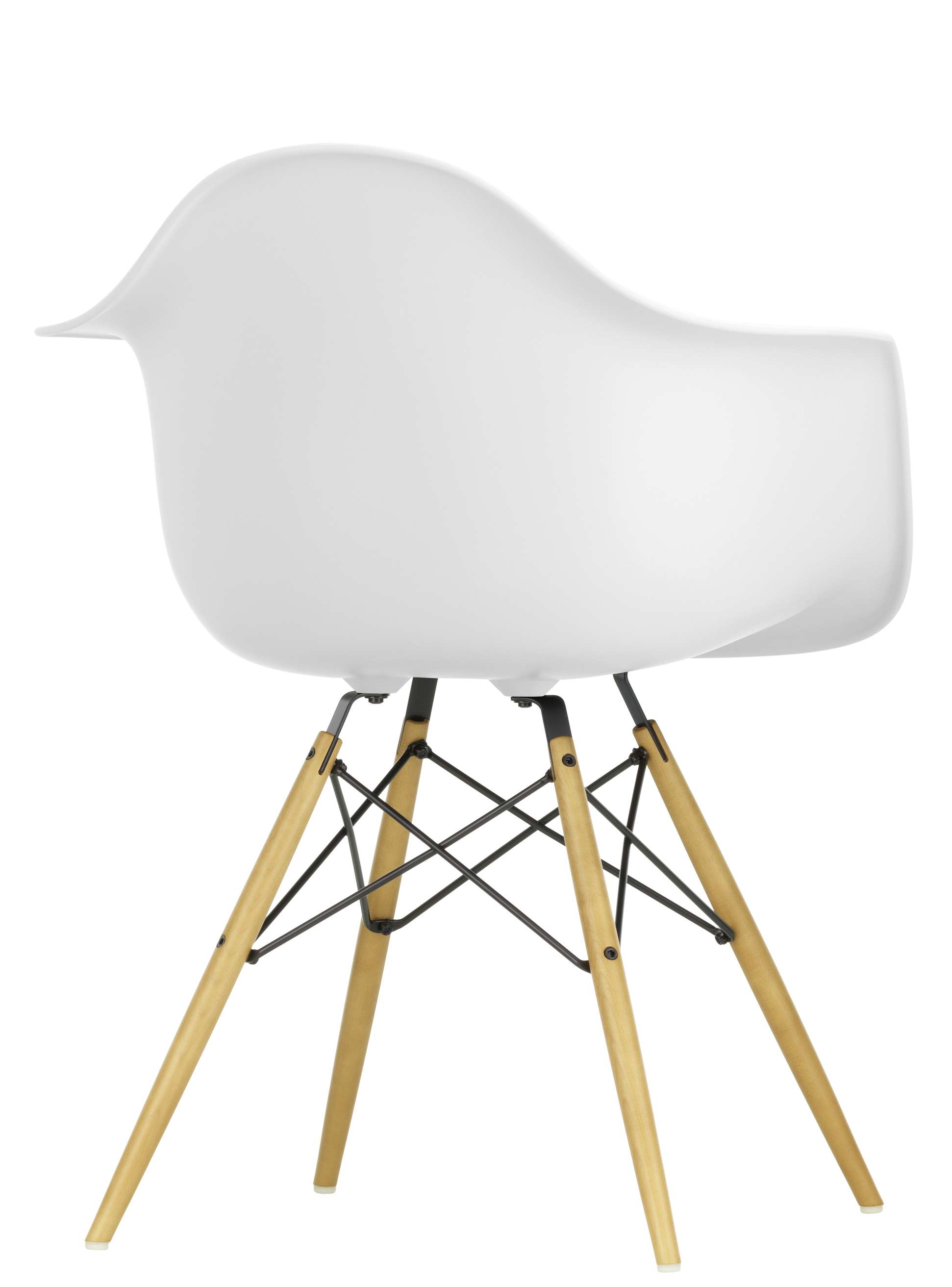 Eames Plastic Arm Chair DAW Chair Maple Yellowish / Cotton white Vitra SINGLE PIECES