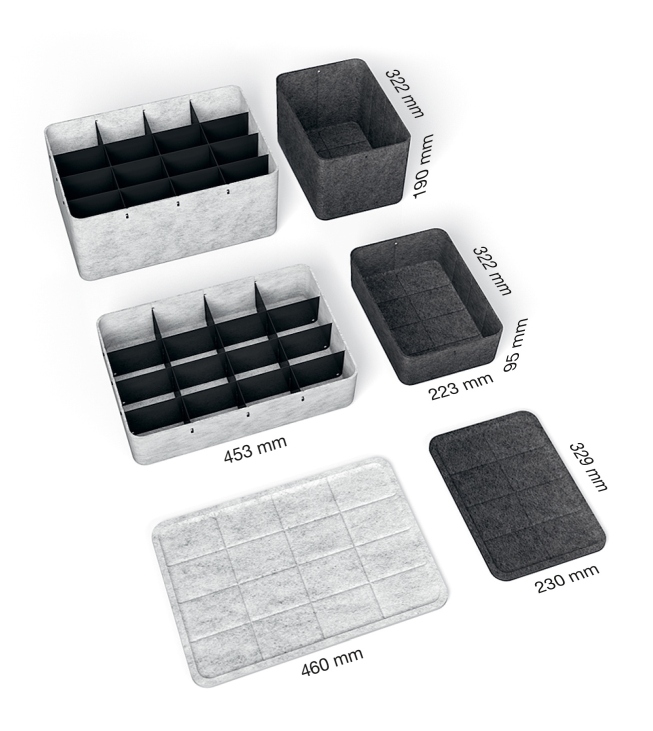 USM Haller Inos box deep with tray