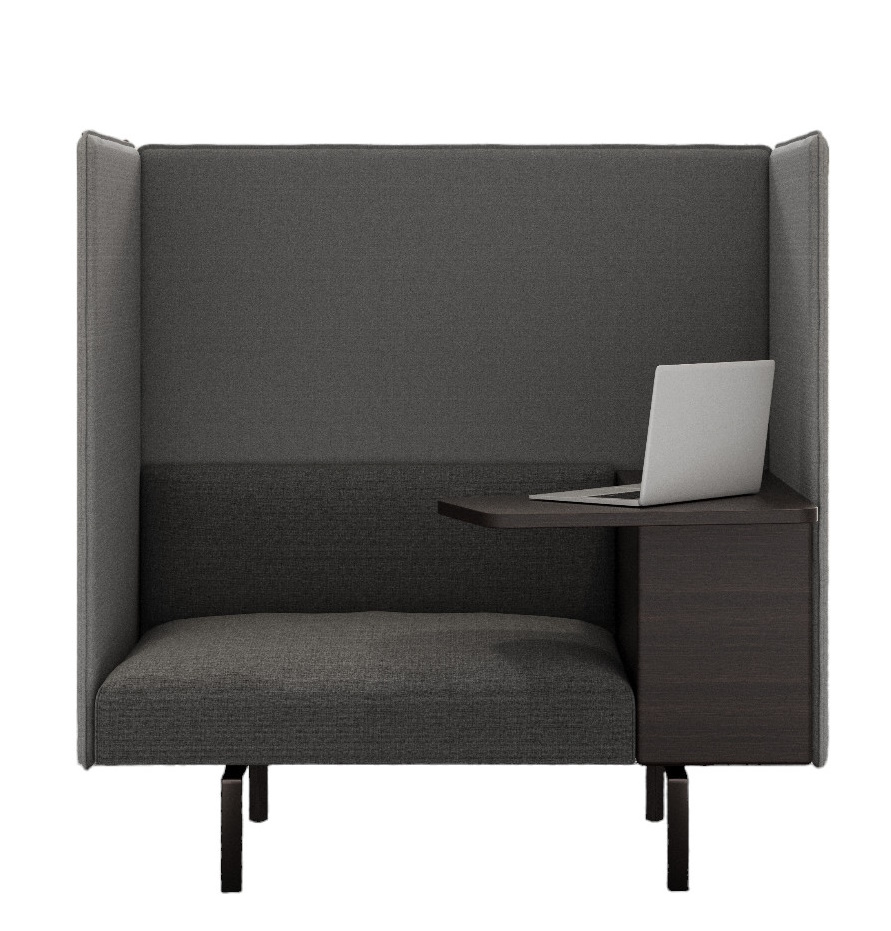 Muud Silent armchair with writing tablet Walter Knoll