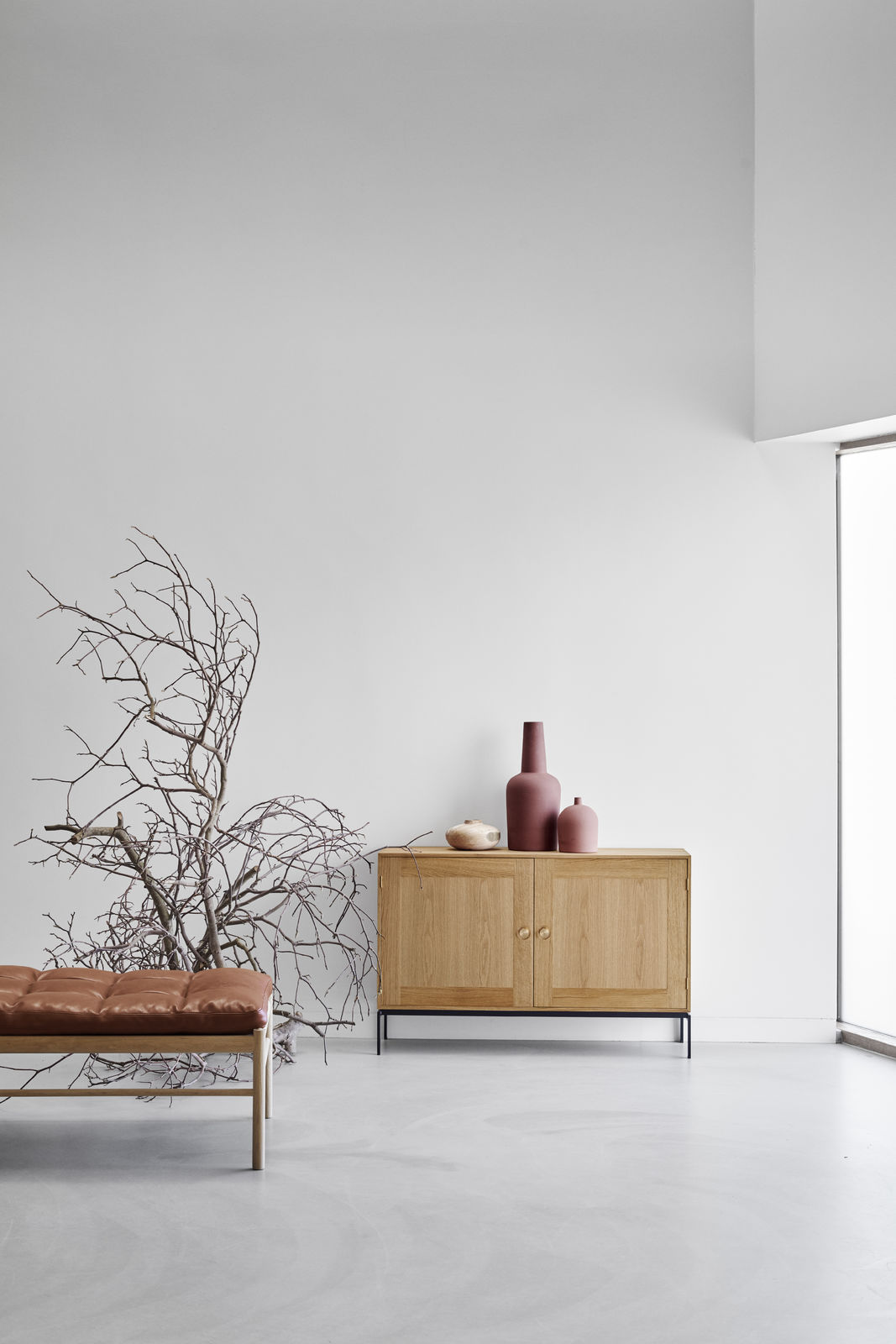 FK63 Bookshelf System Horizontal Depth 36 cm with Doors Carl Hansen & Søn