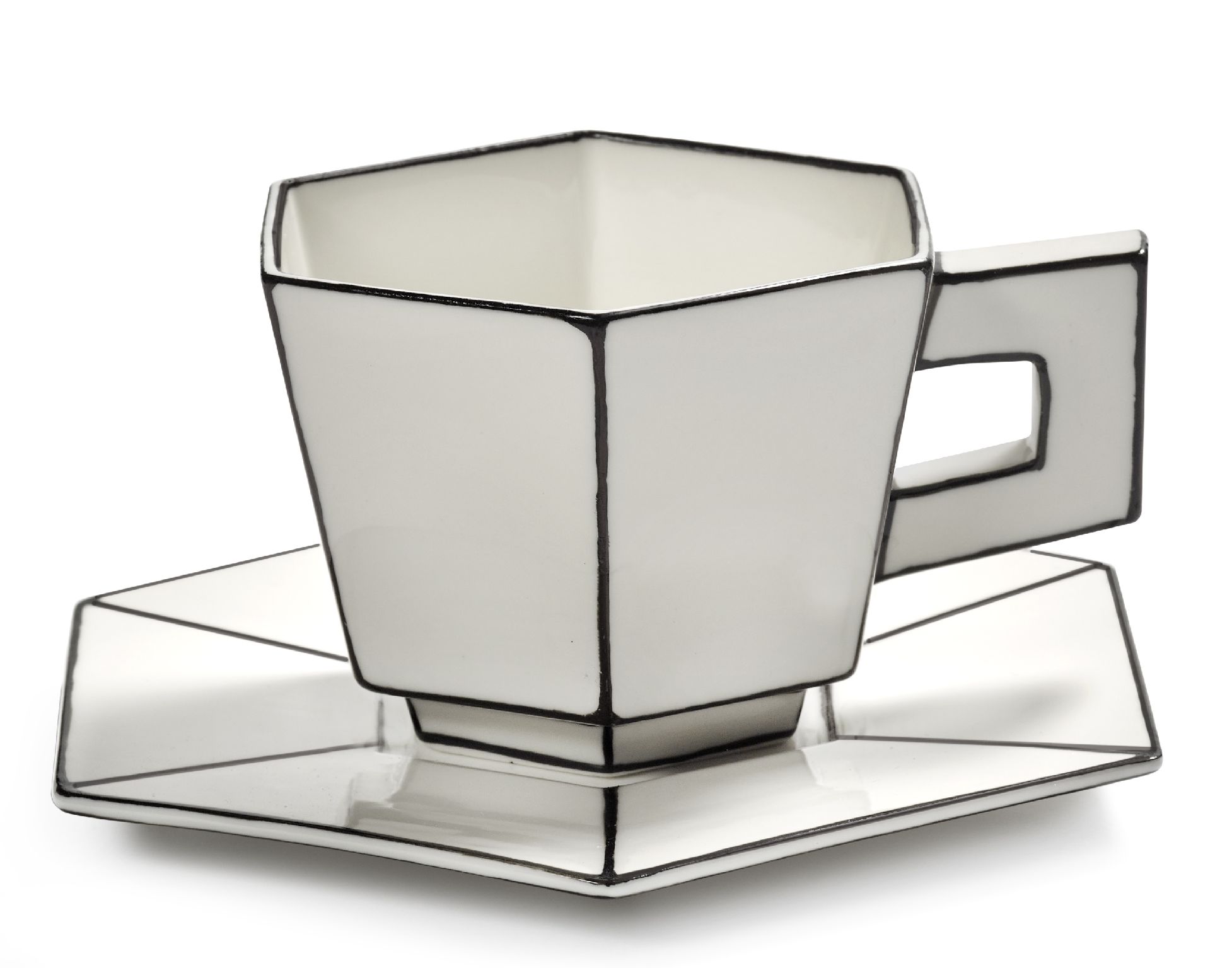 Capuucino cup white/black Carte Blanche Serax  