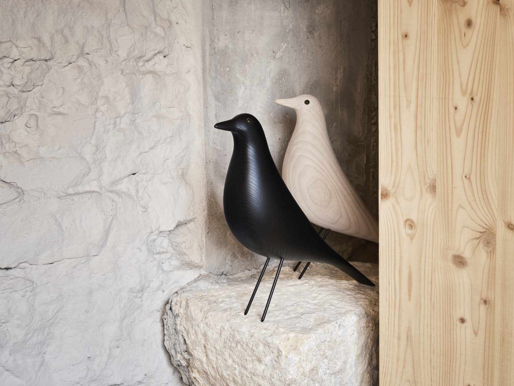Eames House Bird sculpture white oiled ash Vitra New version