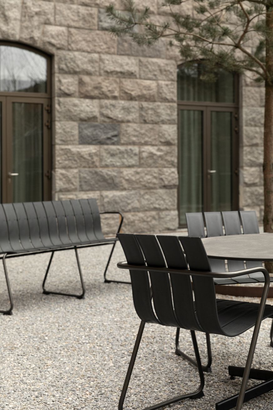 Ocean Bench Outdoor Bench Black Mater SINGLE PIECES
