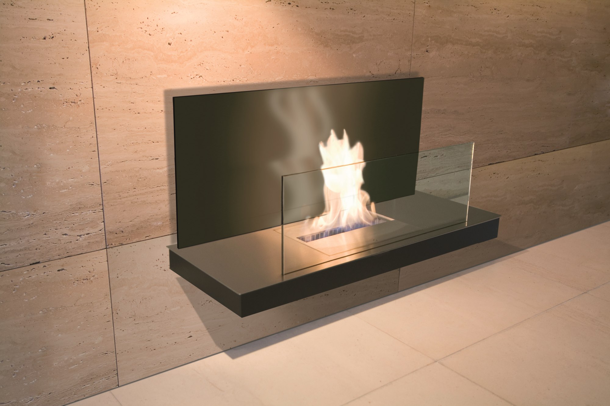 Wall Flame 2 Ethanol Fireplace Radius