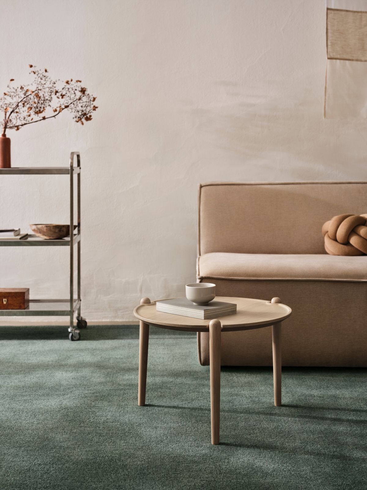 Aria Side table Low - Light Oak Design House Stockholm
