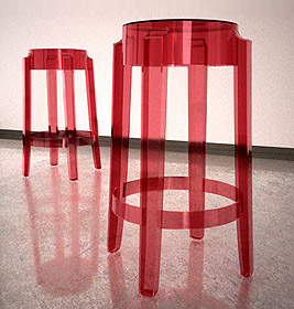 Charles Ghost Stool Set of 2 Kartell