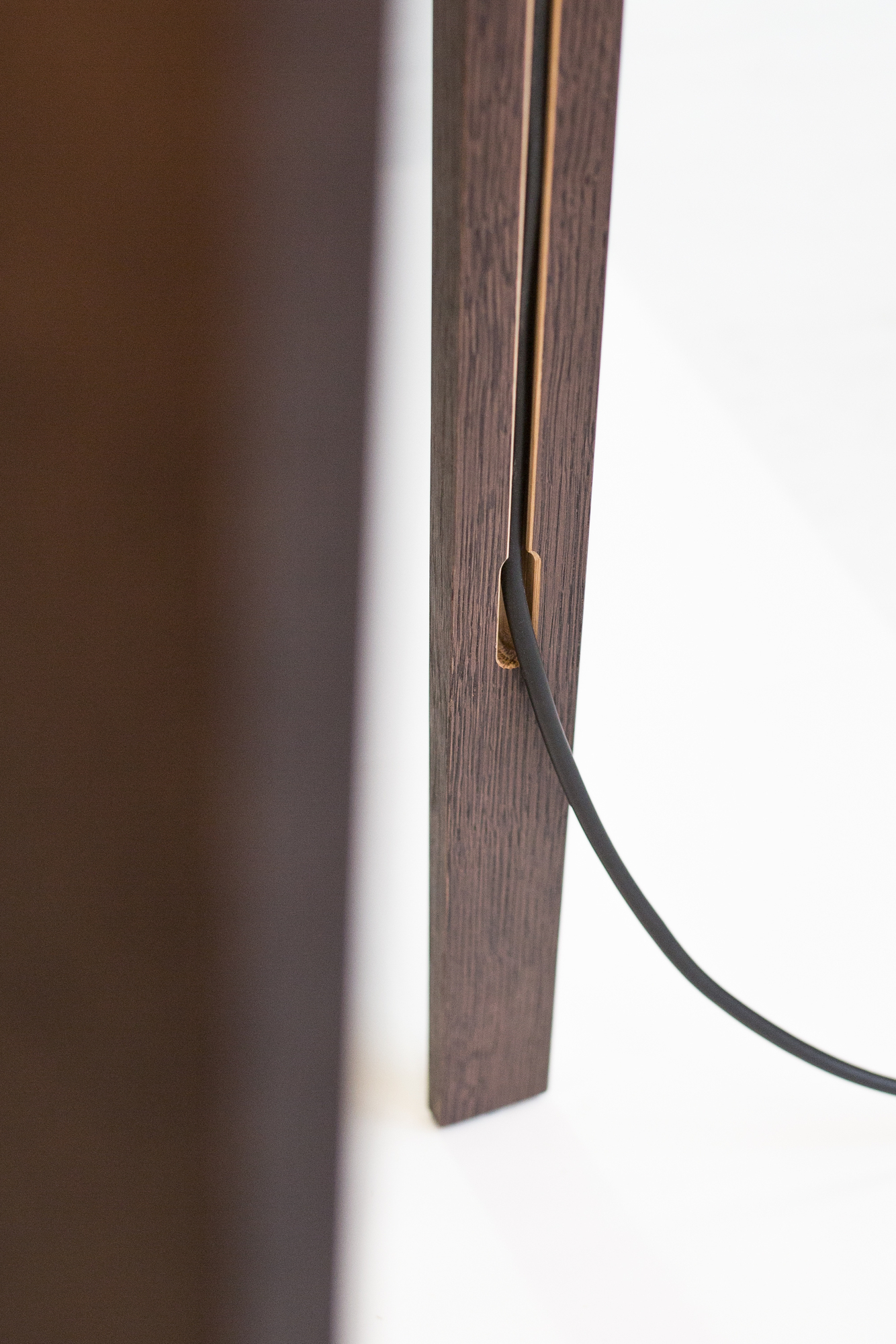 Luca floor lamp natural oak / white Maigrau